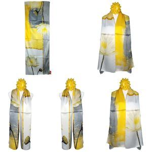 NWT Genuine 100% Mulberry Silk Satin Scarf 21"x66" Long Rectangle Shawl 53141